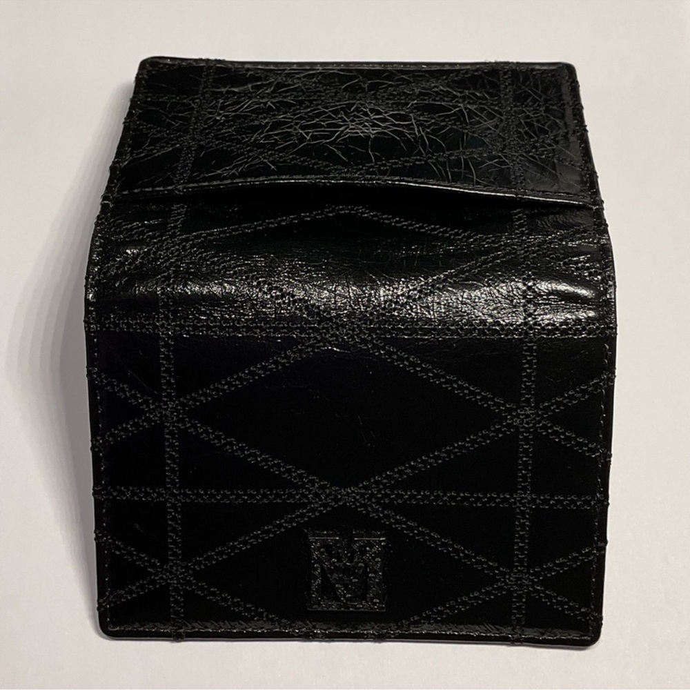 MCM Travia Quilted Card Wallet In Crushed Black Leather NWT Full Inclusion - Picture 7 of 10